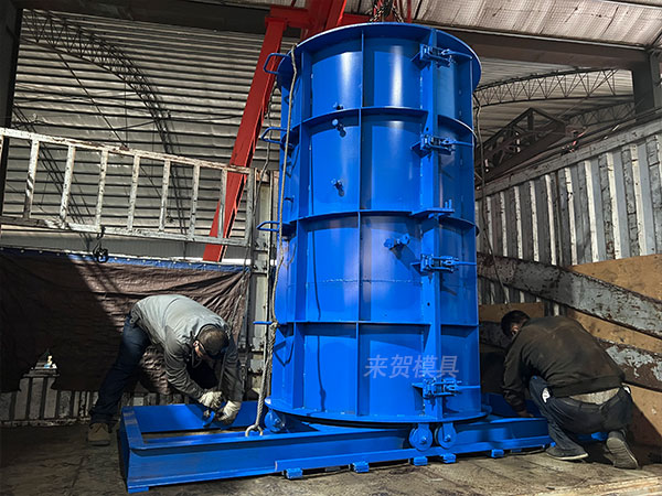 圓形污水檢查模具采用混凝土澆筑工藝